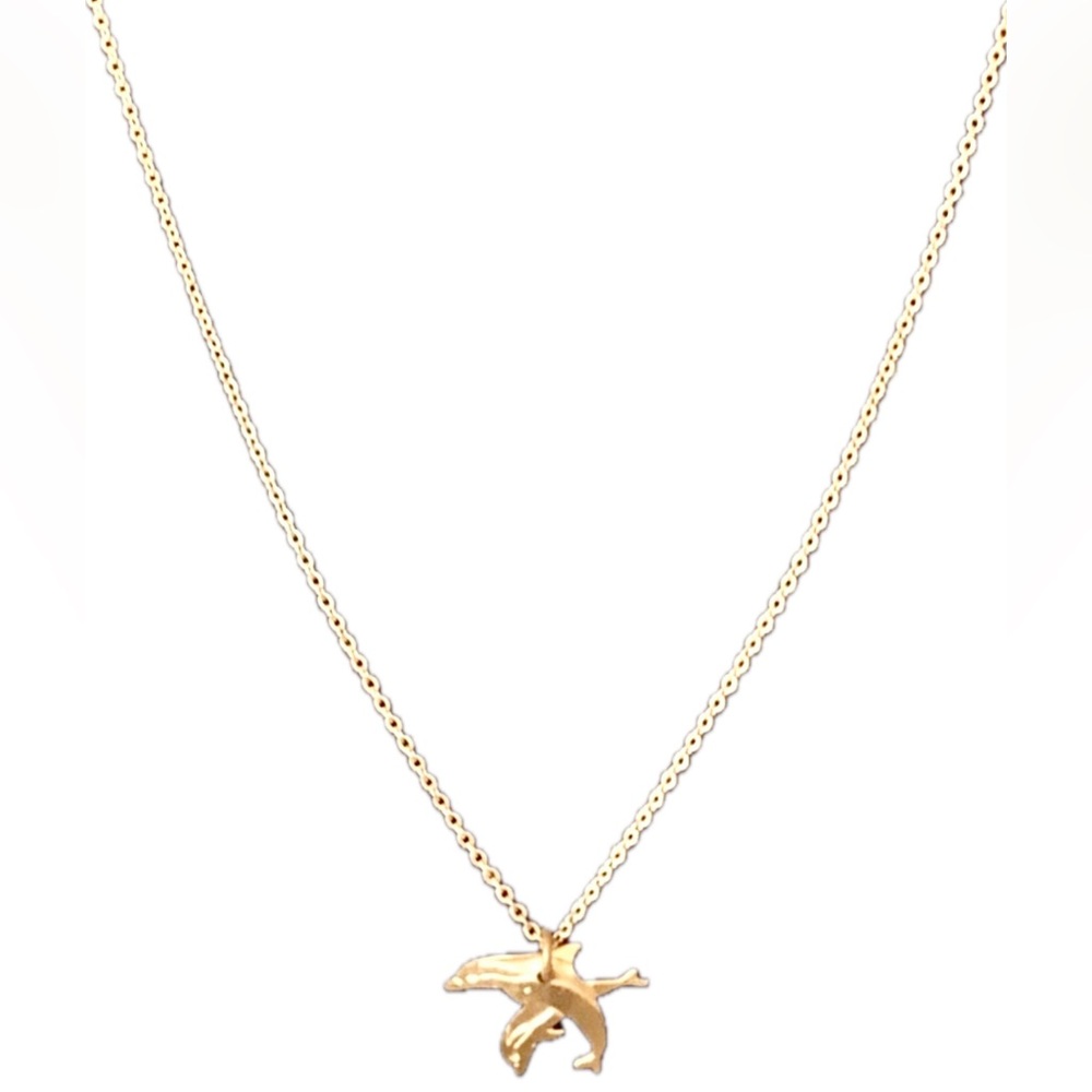 Leighton Lam Hawaiian NA ‘IA Dolphins 18k gold plated necklace